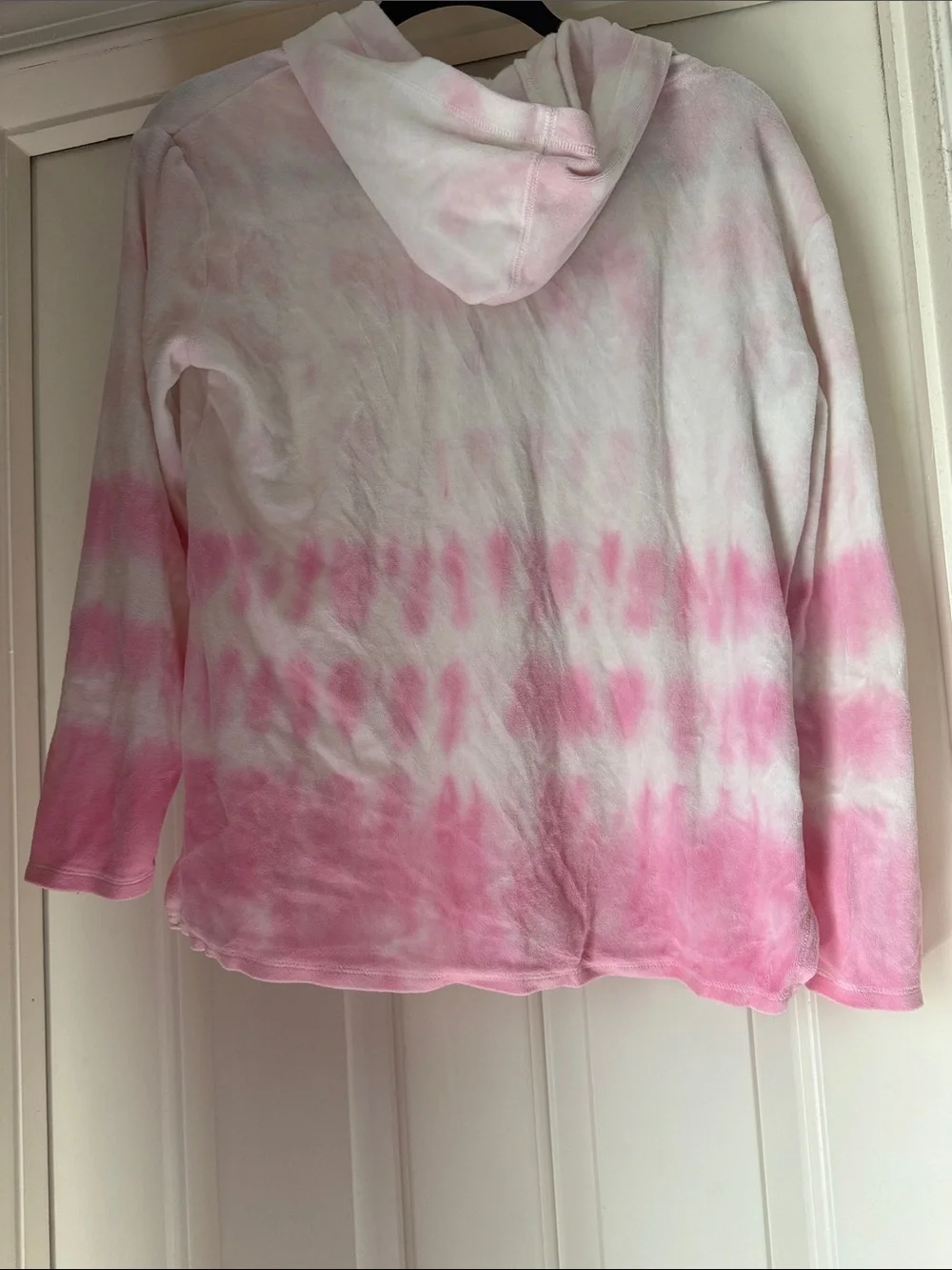 Justice Pink and White Tie-Dye Hoodie